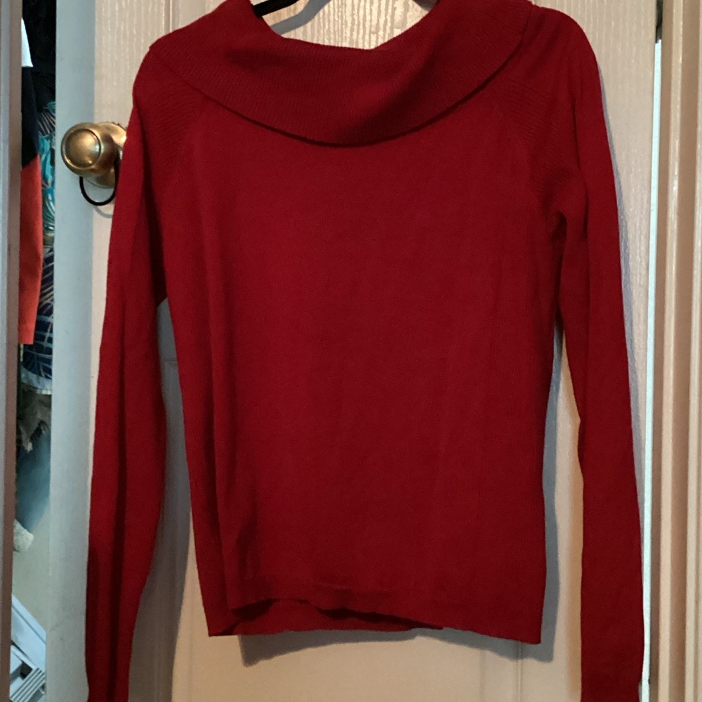 Worthington Vibrant Red Cowl Neck Sweater